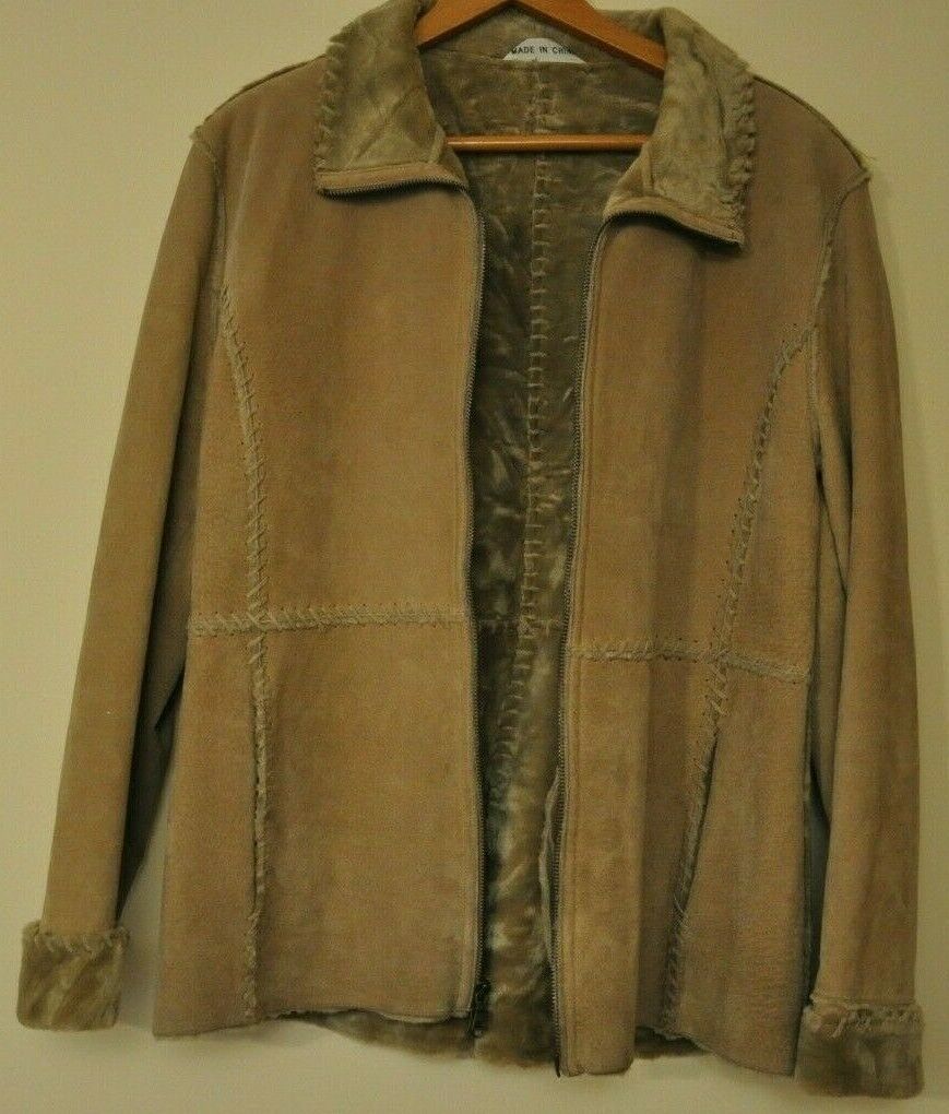 J Percy For Marvin Richards Suede Leather Coat Size Large - Coats & Jackets