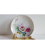 Vintage Hand Painted Flower Signed Wall Hanging Plate Made In Japan 6 In... - $5.99
