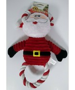 Pet factory Holiday Santa Plush With Rope Dog Toy, Squeeks 12 in. - $10.99