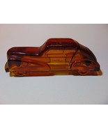 4 5/8&quot;, Vintage, Pressed Amber Glass, 1940&#39;s Automobile, Candy Container. - $19.99