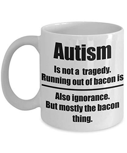 PixiDoodle Autism Not Tragedy Autism Awareness Coffee Mug (11 oz, White)