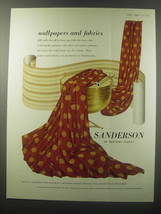 1955 Sanderson Wallpapers and Fabrics Ad - $14.99