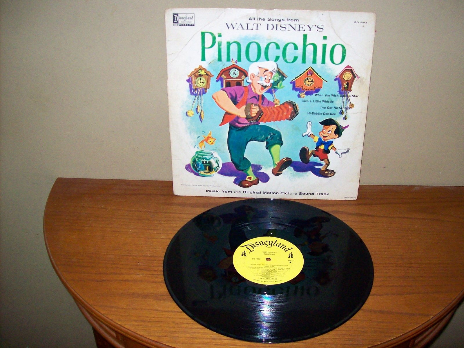 Primary image for Vintage 1959 PINOCCHIO Walt Disney's Vinyl RECORD Album