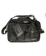 Briefcase Computer Bag Coronado Black Ballistic Nylon Vegan NEW - $30.84