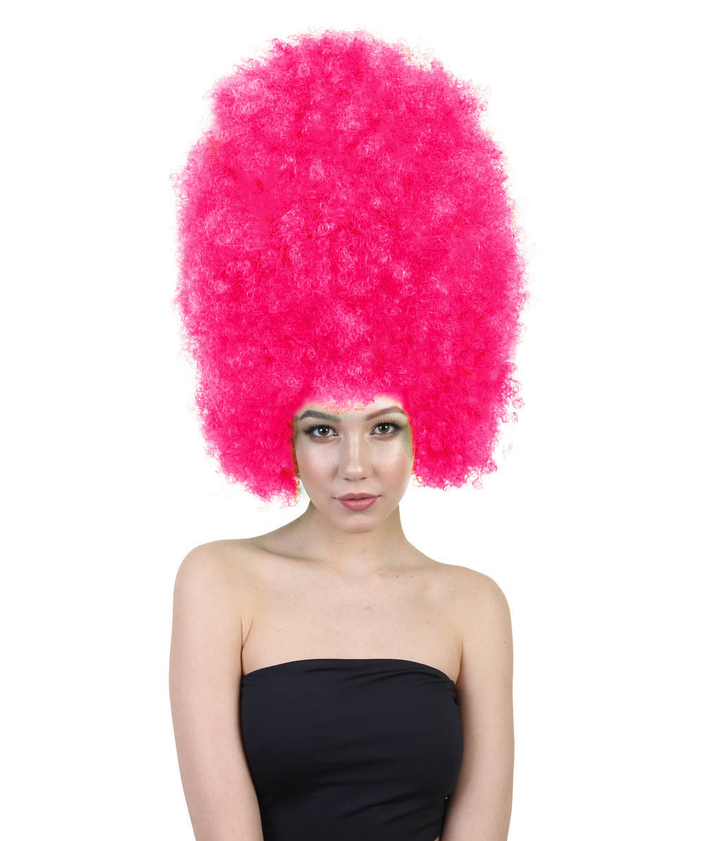 Super Size Jumbo Neon Pink Afro Wig HW-1557 - Wigs & Facial Hair