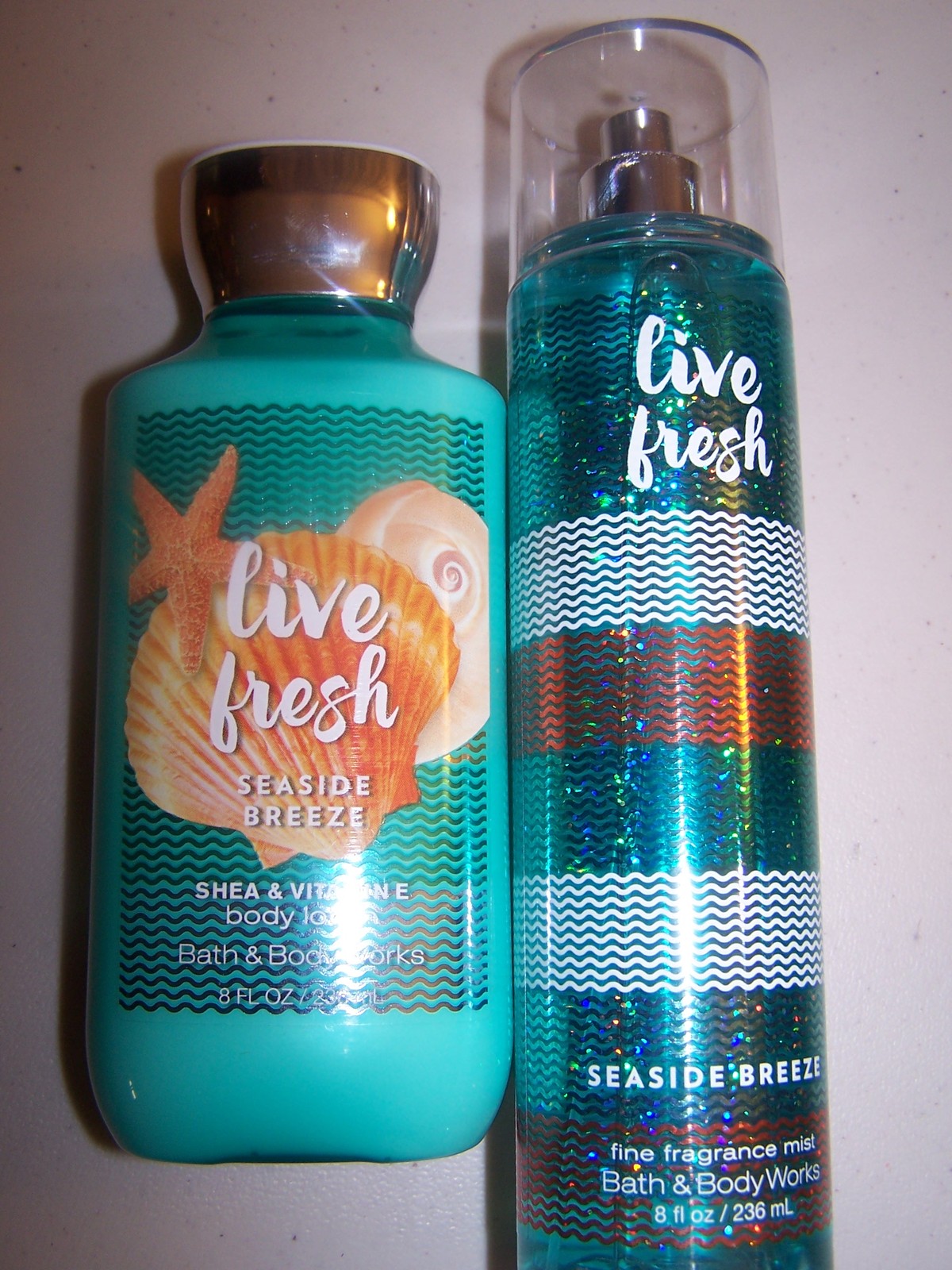 2 Pc Bath & Body Works Live Fresh Seaside Breeze Fragrance Mist & Body