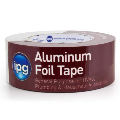 IPG Aluminum Foil Tape, 2" x 50 yd, Silver (Single Roll) Seam & Seal