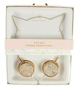 Rose Gold Stereo Headphones with Cat Ears and Bling Nanette Lepore NEW - $23.36