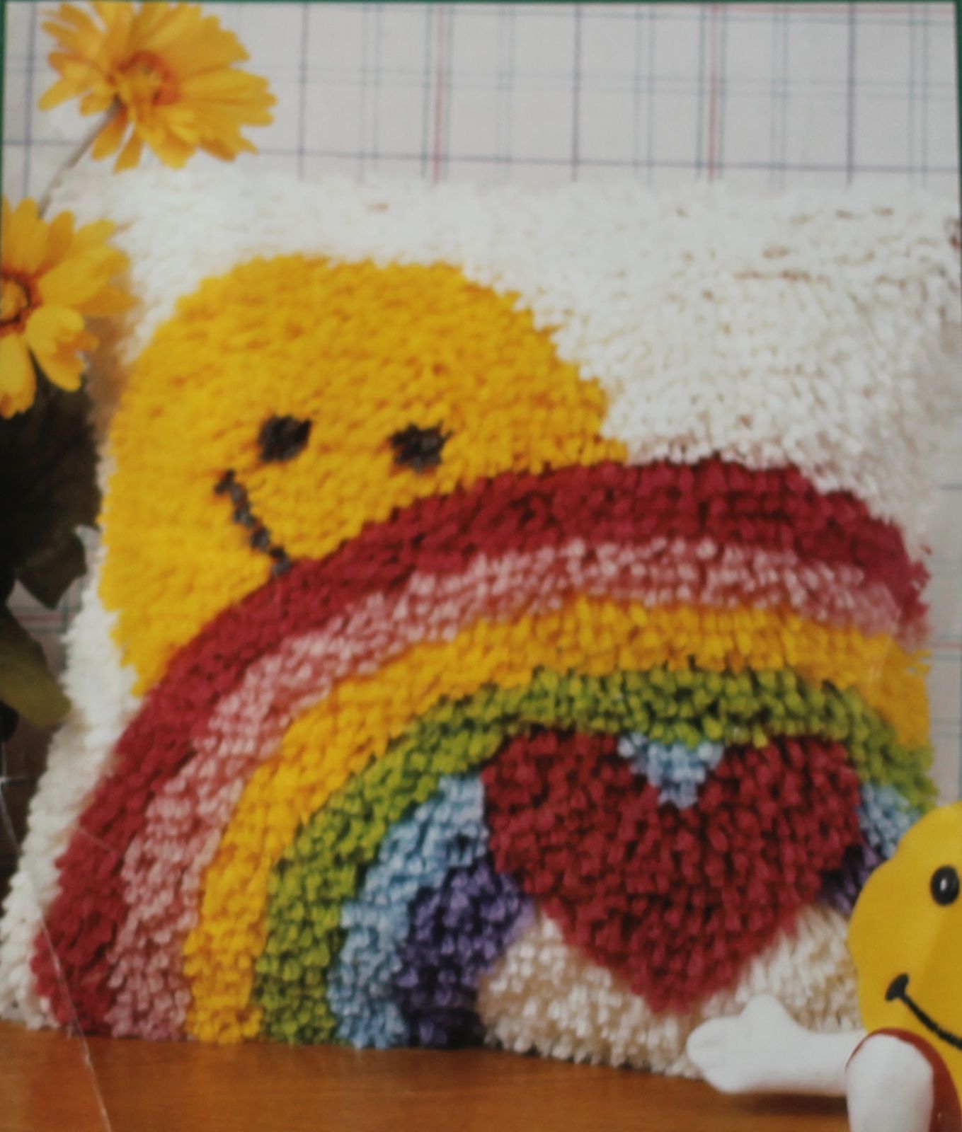 Wonderart Sunshine Rainbow Latch Hook Kit 12 x 12