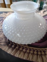 Pre-1970 Fenton Hobnail milk glass 10 inch Chimney lamp shade - $62.89
