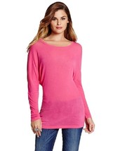 1 new guess asymmetrical long sleeve top size S small pink - $30.00