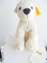 STEIFF GERMANY 113185 polar white BEAR eisbar flocke Original with butto... - $39.00