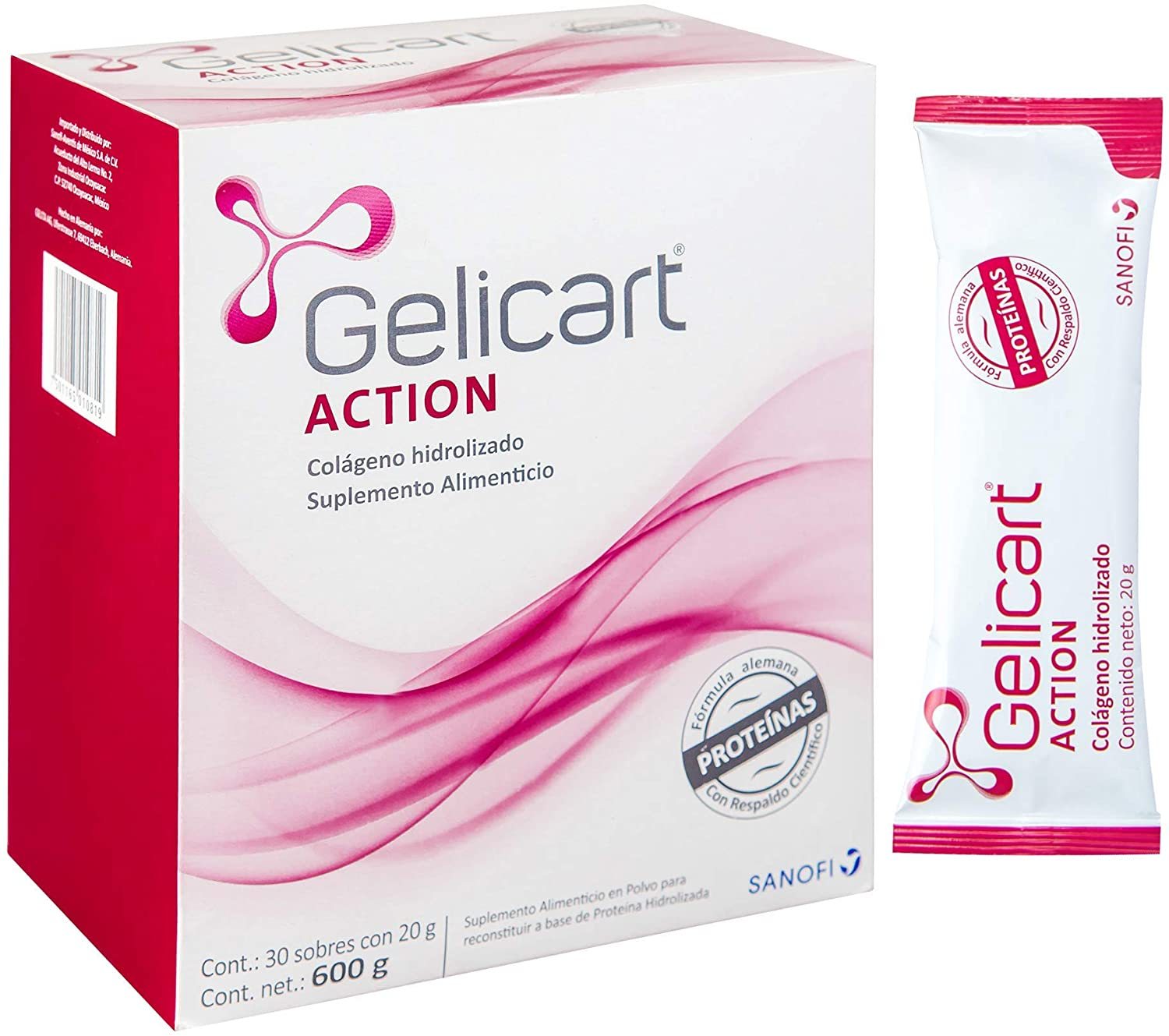 Gelicart Action Colágeno Hidrolizado 30 Sobres con 20g c/u - Vitamins ...