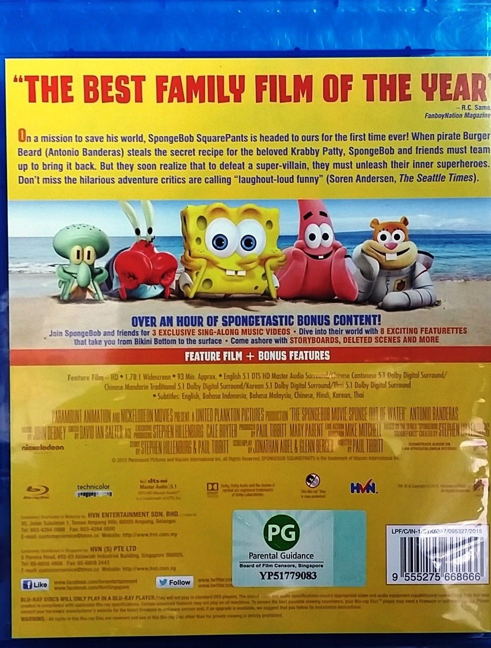 NEW Blu-Ray The SpongeBob Movie : Sponge Out of Water (2015) Free ...