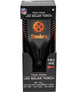 Pittsburgh Steelers NFL 36&#39;&#39;&#39; H LED Solar Tiki Torch Light Flickering Fl... - $55.44