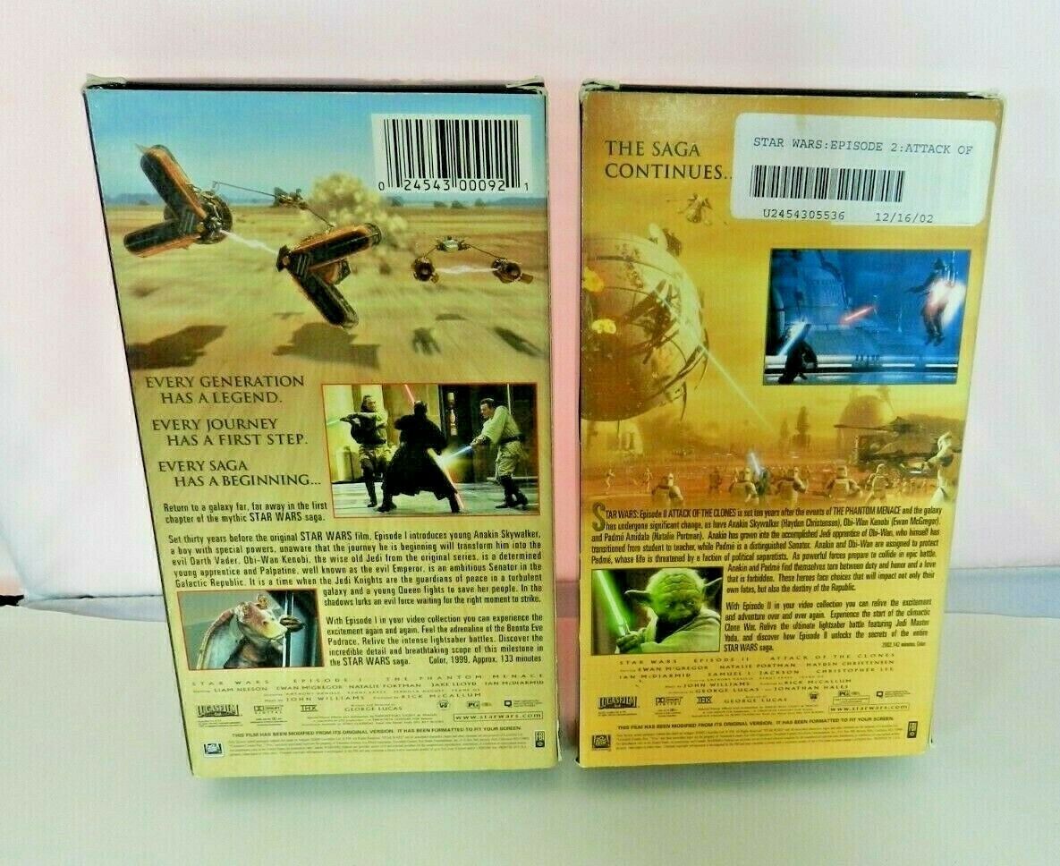 star wars ii attack of the clones in box vhs unopened