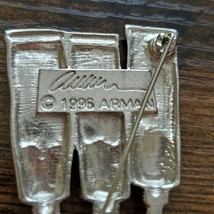 Vintage Arman Jewelry, 1996 Signed Pin, Enamel Artist Paint Tubes Brooch image 4