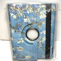 Apple Ipad 2,3,4 Case Floral Rotating Stand Auto Wake Hand Strap NEW Blu... - $8.91