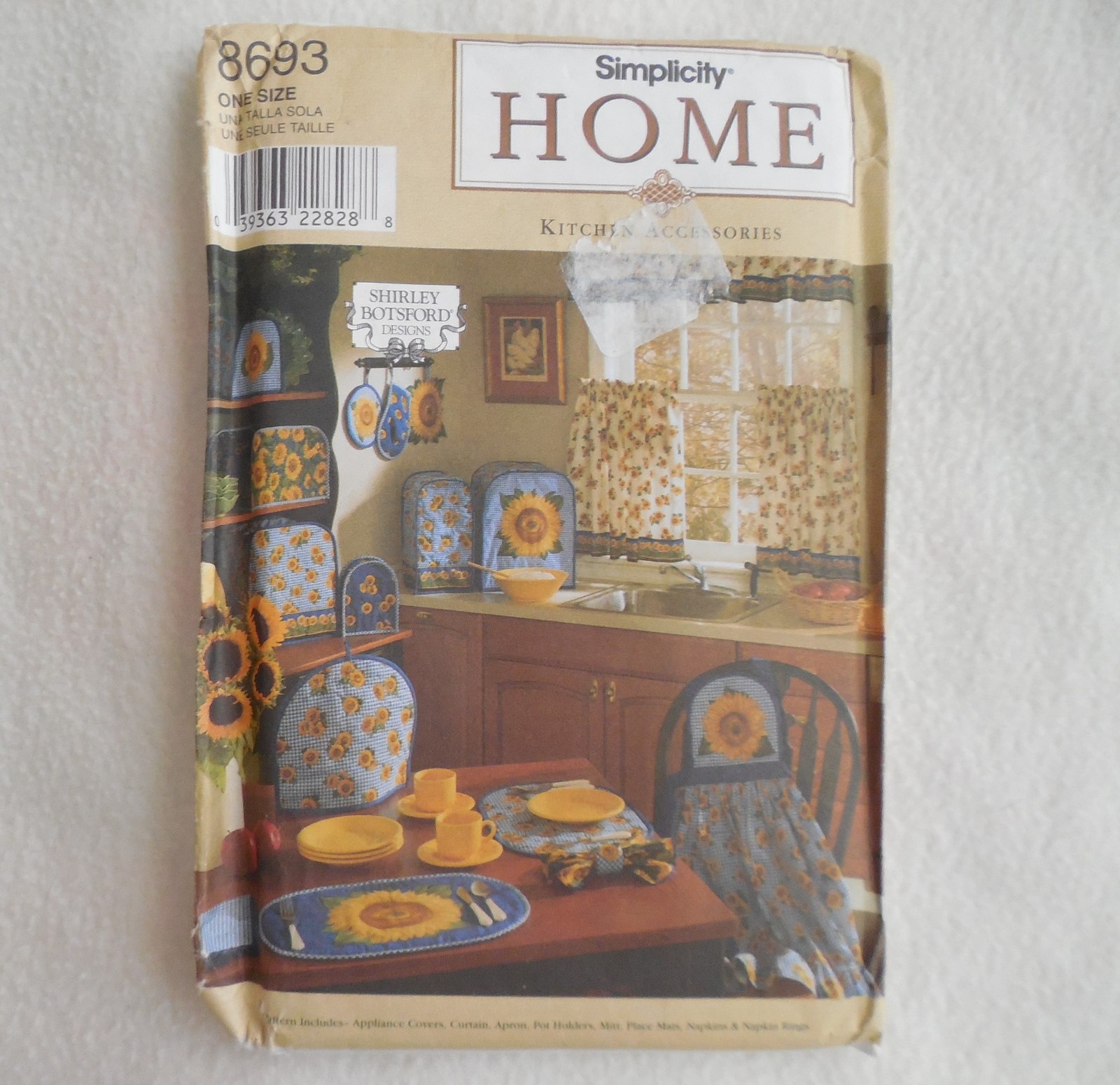 Primary image for Simplicity Home Pattern 8693 Kitchen Accessories sew Sunflowers Shirley Botsford