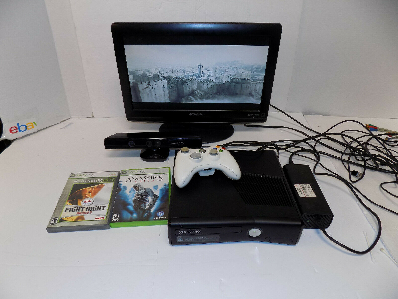 Restored Microsoft Xbox 360 Slim 250GB Video Game Console Black