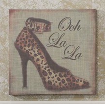 Stiletto Shoe Stretched Linen Print Wooden Frame 15.7" x 15.7" Woman 5 Choices image 2