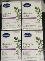 New 4X Hyland's Migraine Relief Natural 100 Tablets Homeopathic Fast Dissolve - $25.71