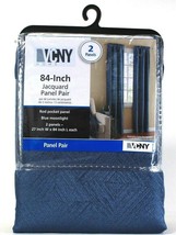 VCNY Home 27" W X 84" L Jacquard Blue Moonlight 2 Ct Polyester Rod Pocket Panel