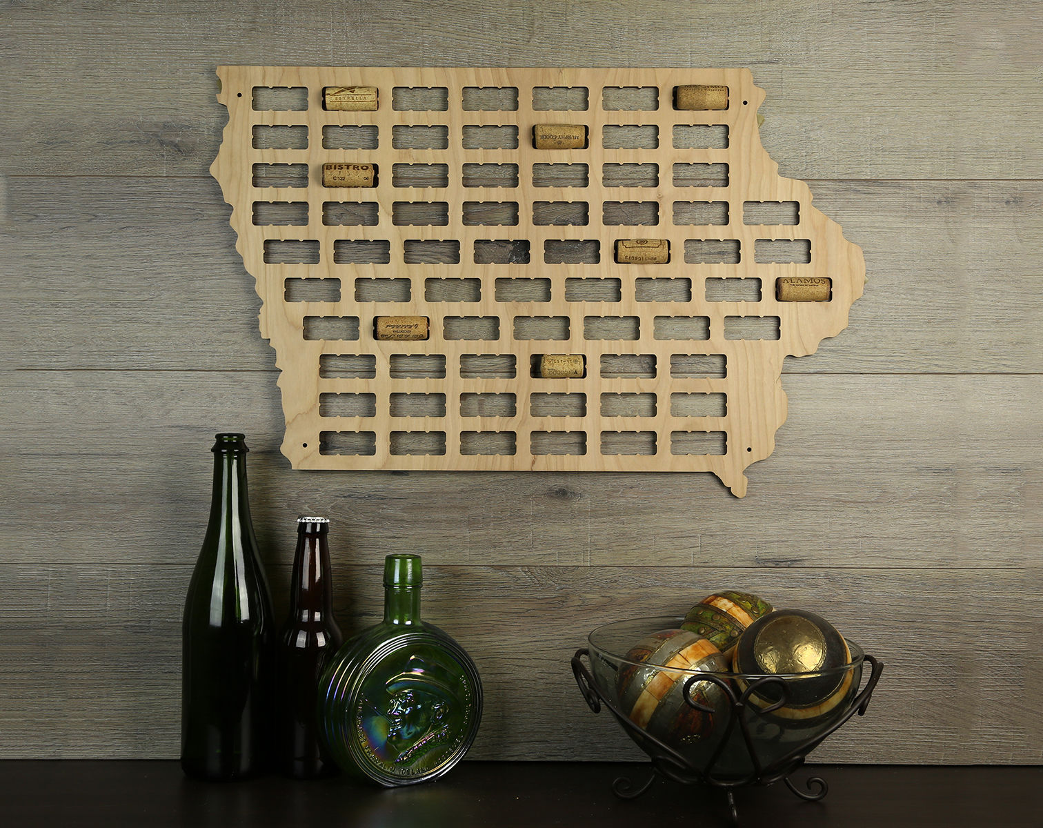 Wine Cork Traps State Of North Dakota Wine Cork Decorative Wooden