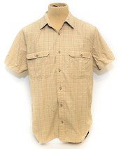 The North Face Men's Beige Plaid Short Sleeve Button Up Shirt Size XL - $19.79
