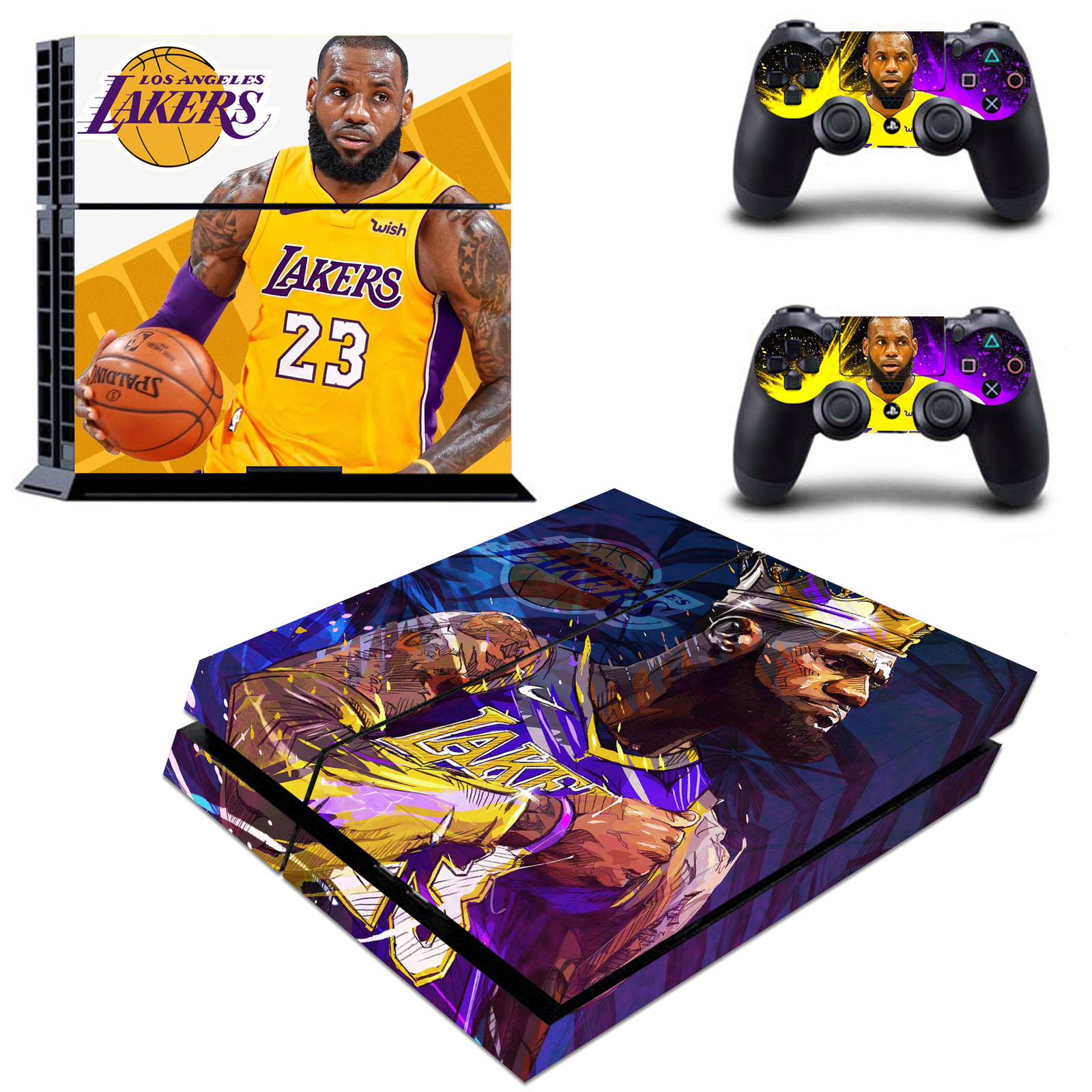 Lebron James NBA Lakers PS4 Consoles Controllers Vinyl Skins Decals ...