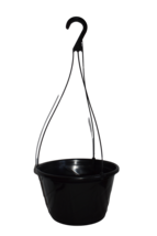 10&quot; Black Hanging Baskets Plastic (Set of 25) CONTEMPO SWIRL flower pots	 - $89.09