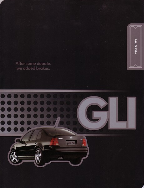Primary image for 2002 Volkswagen JETTA GLI VR6 sales brochure sheet 02 VW
