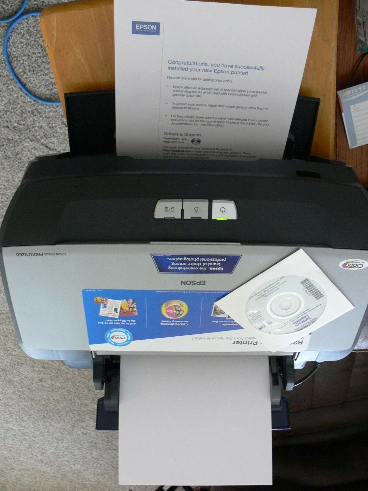 Epson Stylus Photo R260 Digital Photo Inkjet Printer Ultra HiDef New