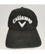 Callaway Black Golf Baseball Hat Cap Adjustable 100% Cotton CA#55666 - $13.65