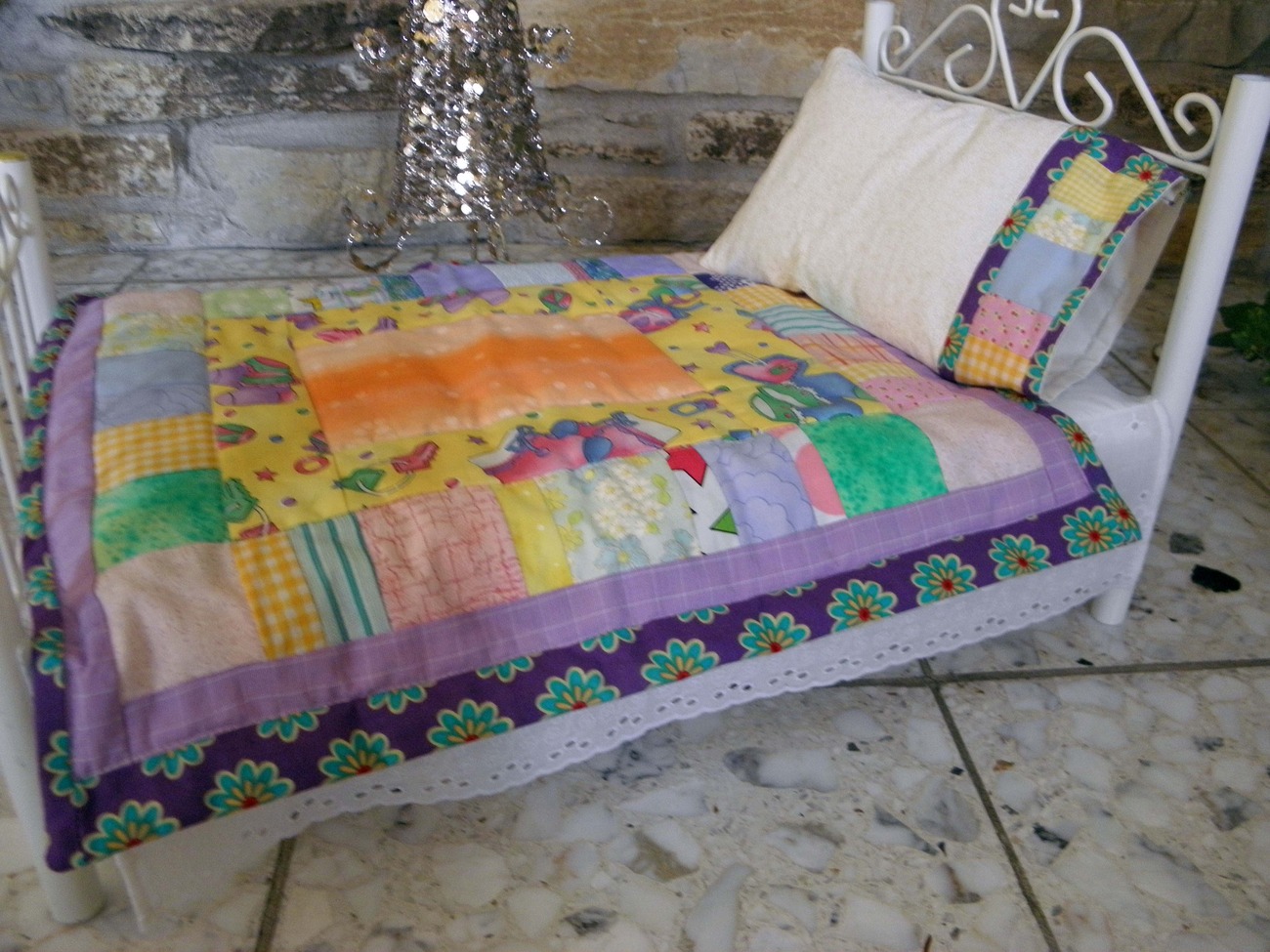 Handmade 18" American Girl Doll Bed Quilt Quilts