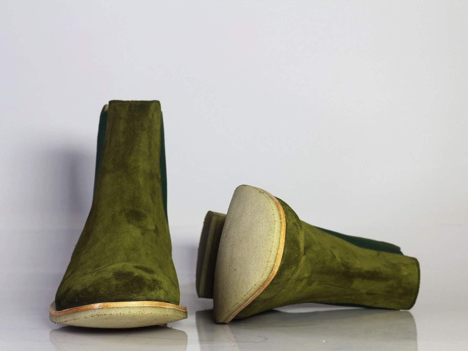 olive green chelsea boots
