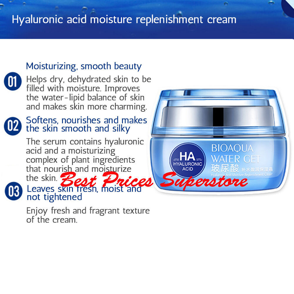 BIOAQUA Water Get Hyaluronic Acid Moisture Replenishment Cream ...