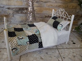 Handmade 18&quot; Doll Bed Quilt for Soft Bodied dolls such as American Girl - $25.00