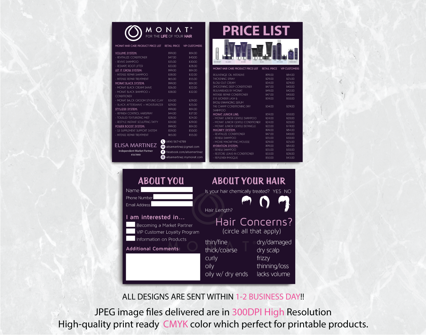 Download Monat Marketing Kit Monat Hair Card Monat And 50 Similar Items