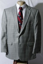 Alan Flusser Men's Gray Plaid Sport Coat Jacket Blazer Size 46R - $54.40
