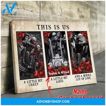 This is us - skull motorcycle couple - Personalized Canvas - $49.99