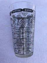 VINTAGE IRVINWARE COCKTAIL GLASS WITH 7 DRINK MIX RECIPES - $9.50