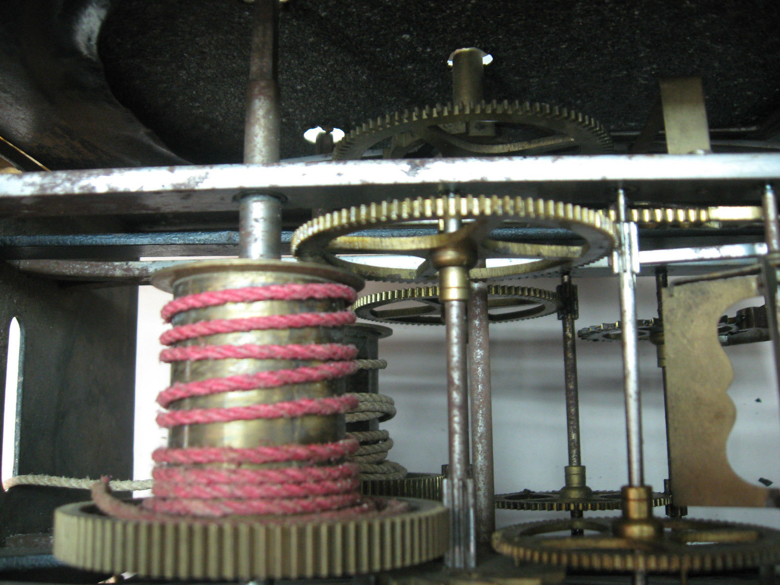 VTG ANTIQUE FRENCH PENDULUM COMTOISE OR MORBIER MECHANICAL CLOCK PARTS