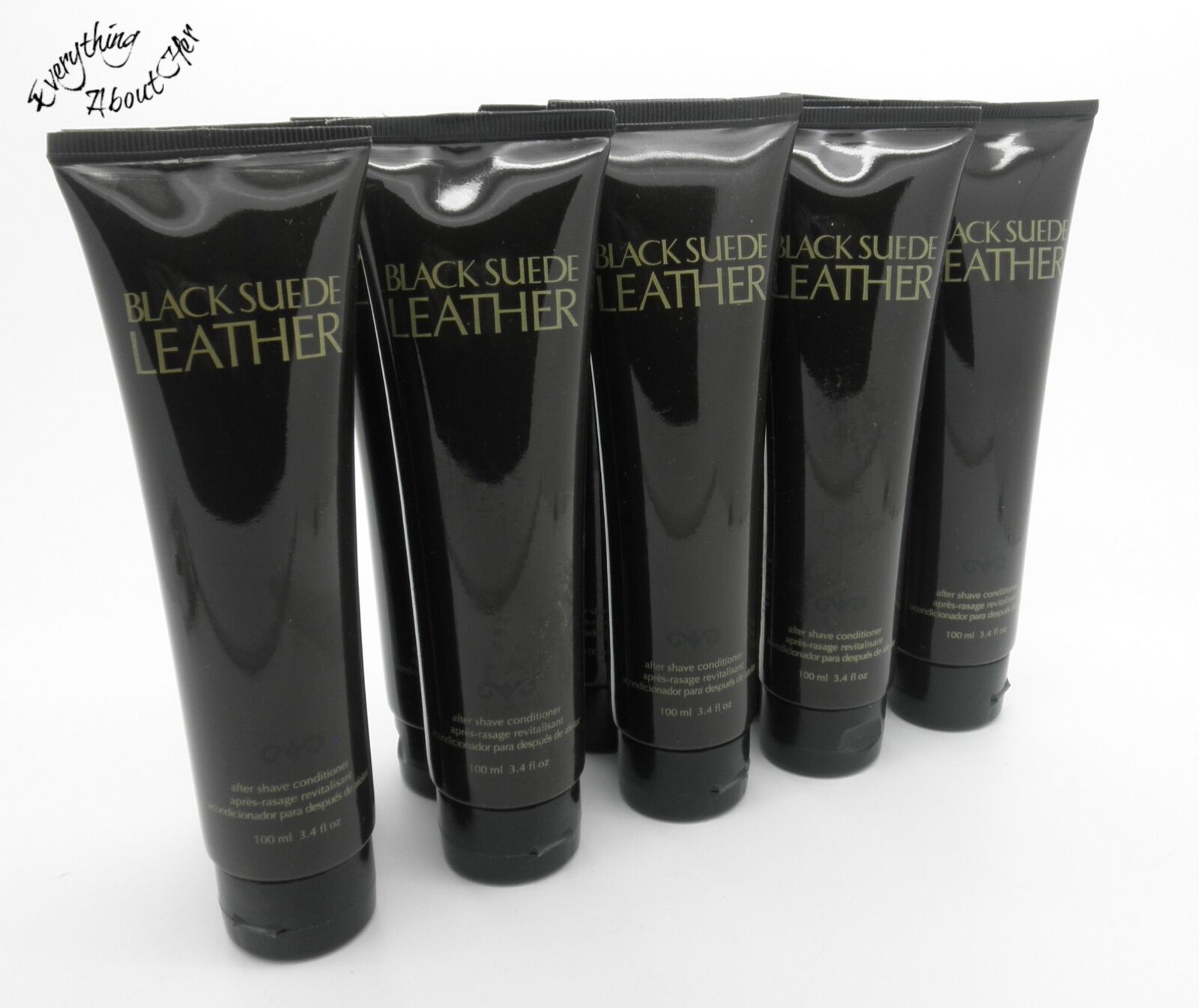 AVON After Shave Conditioner BLACK SUEDE LEATHER Lot of 10 3.4 oz