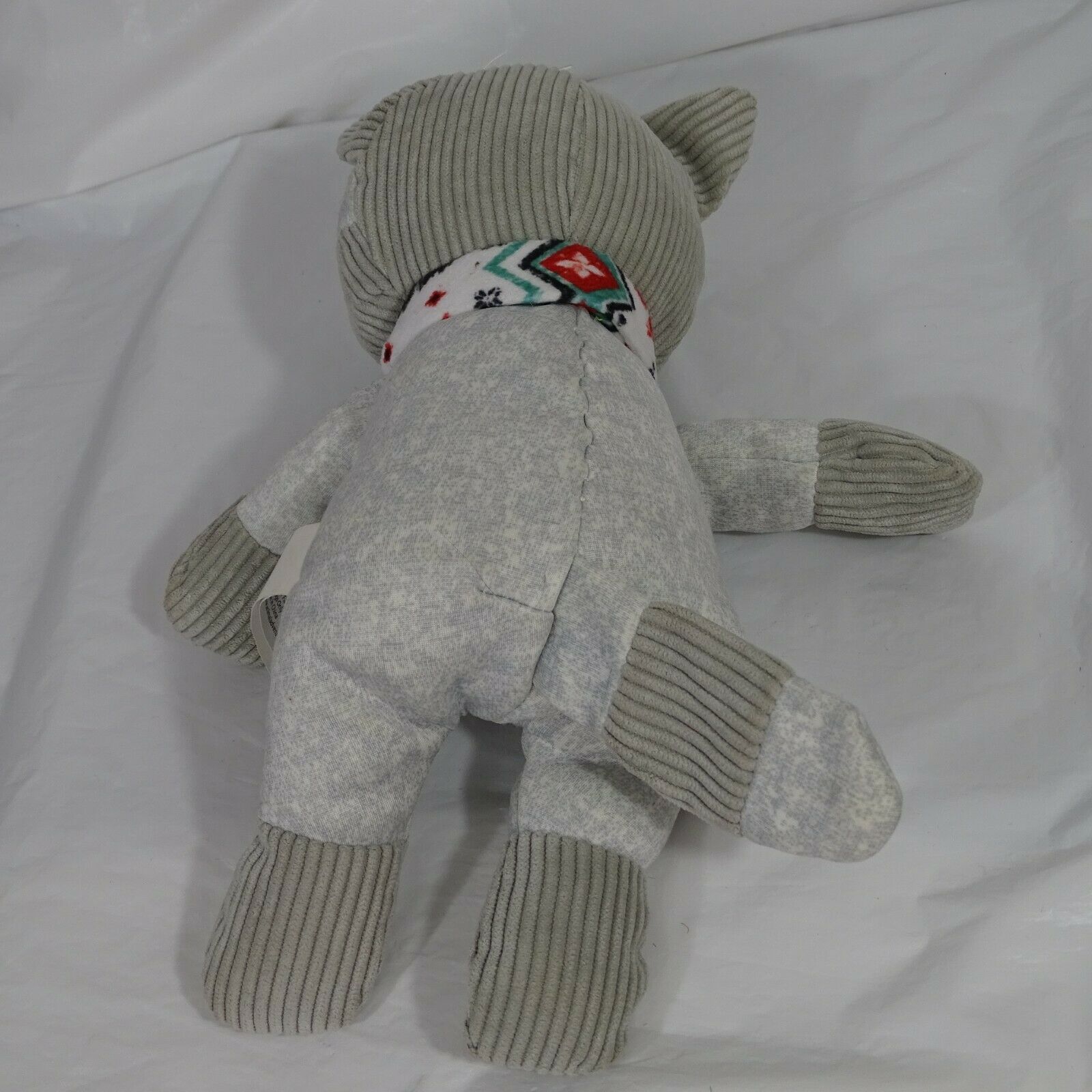 Animal Adventure Target Plush Squeaky Ribbed Dog Puppy Toy Gray Crinkle