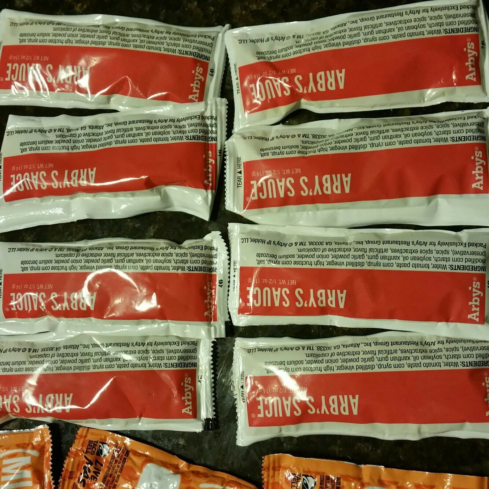 New Taco Bell Sauce Mild Hot Arbys Breakfast Salsa Packets Assortment Taco Bell 7448