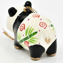 Handcrafted Painted Ceramic Panda Bear Confetti Ornament Made in Peru image 3