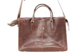 Vintage Tony Perotti Men Briefcase Brown Leather Bag Italy Shoulder Messenger image 2