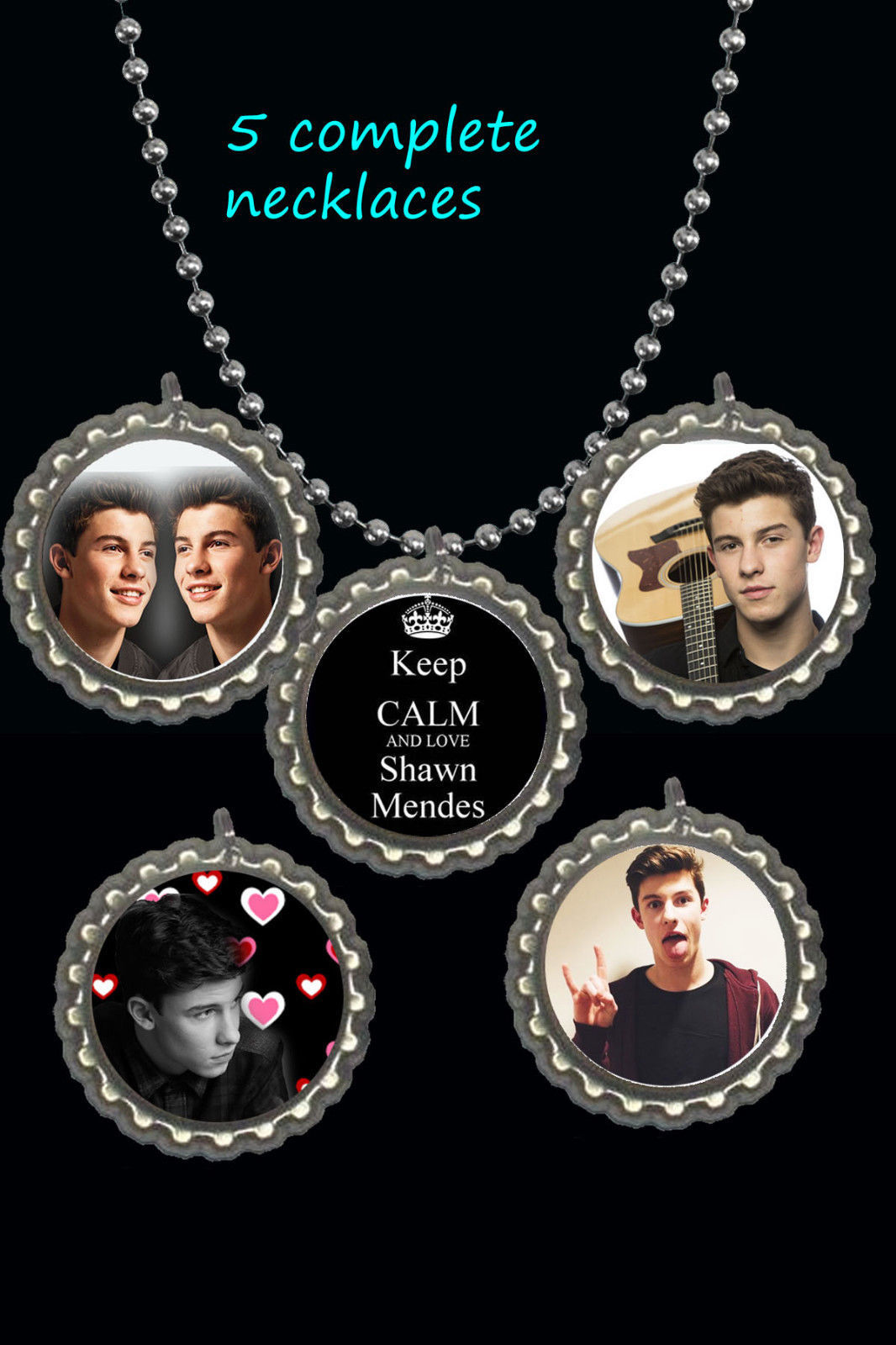 shawn mendes lot of 5 necklaces necklace party favors teen crush singer