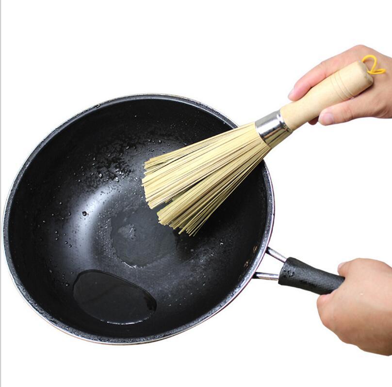 Cleaning Whisk Traditional Natural Bamboo Wok Brushes Dishwashing